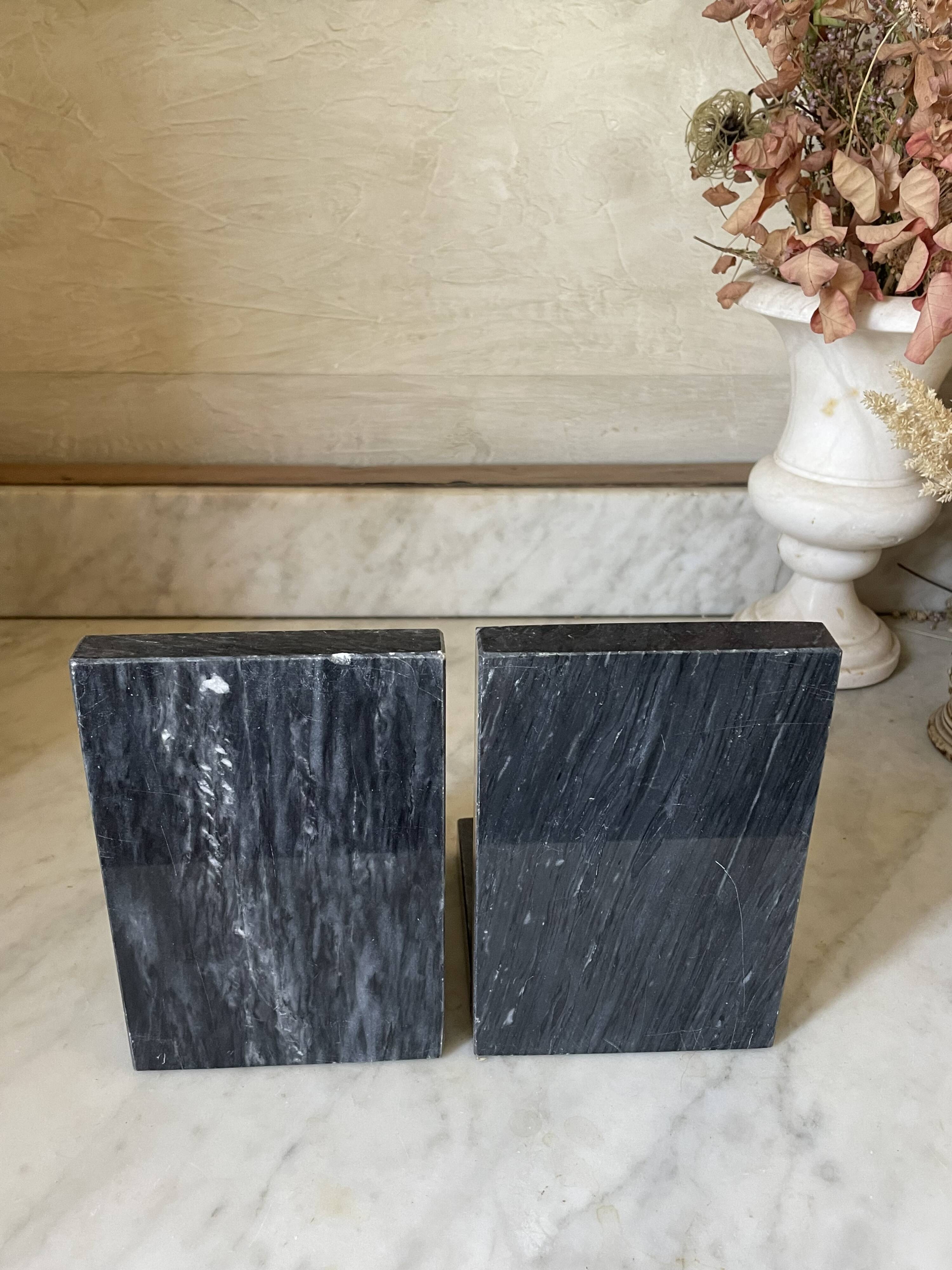 Art Deco marble bookends