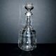 Antique blown glass carafe engraved with fine lines BISTROT 1900