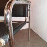 Vintage chrome armchair Klinte Chair by Tord Bjorklund for Ikea 1980