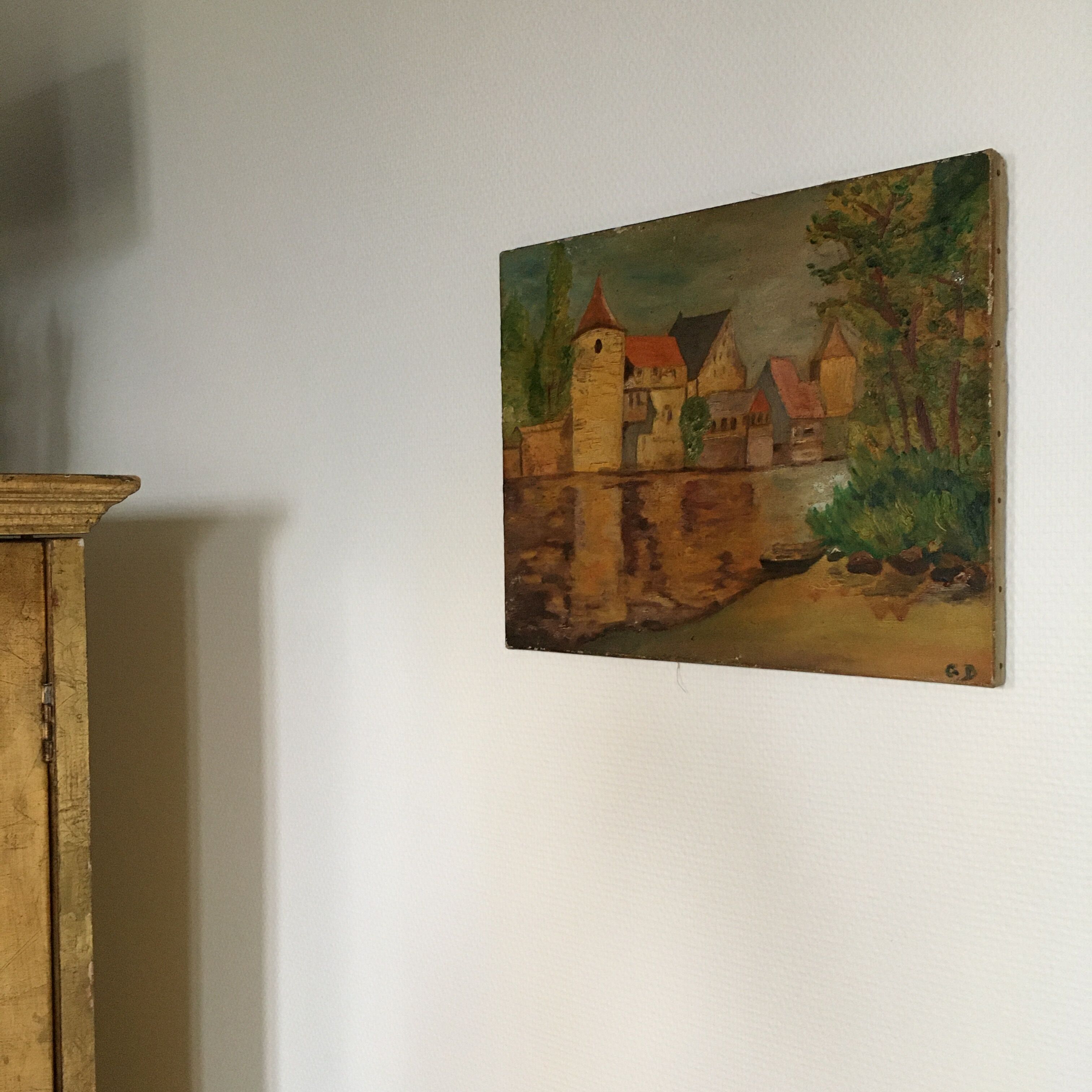 River painting in autumn