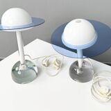 Pair of "Plutone" glass table lamps, model 2701, by Daniela Puppa for Fontana Arte, Italy, 1981