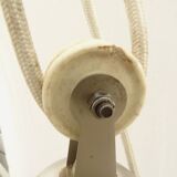 Pendant lamp rise and drop in transparent cut glass
