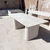 Dining table in travertine