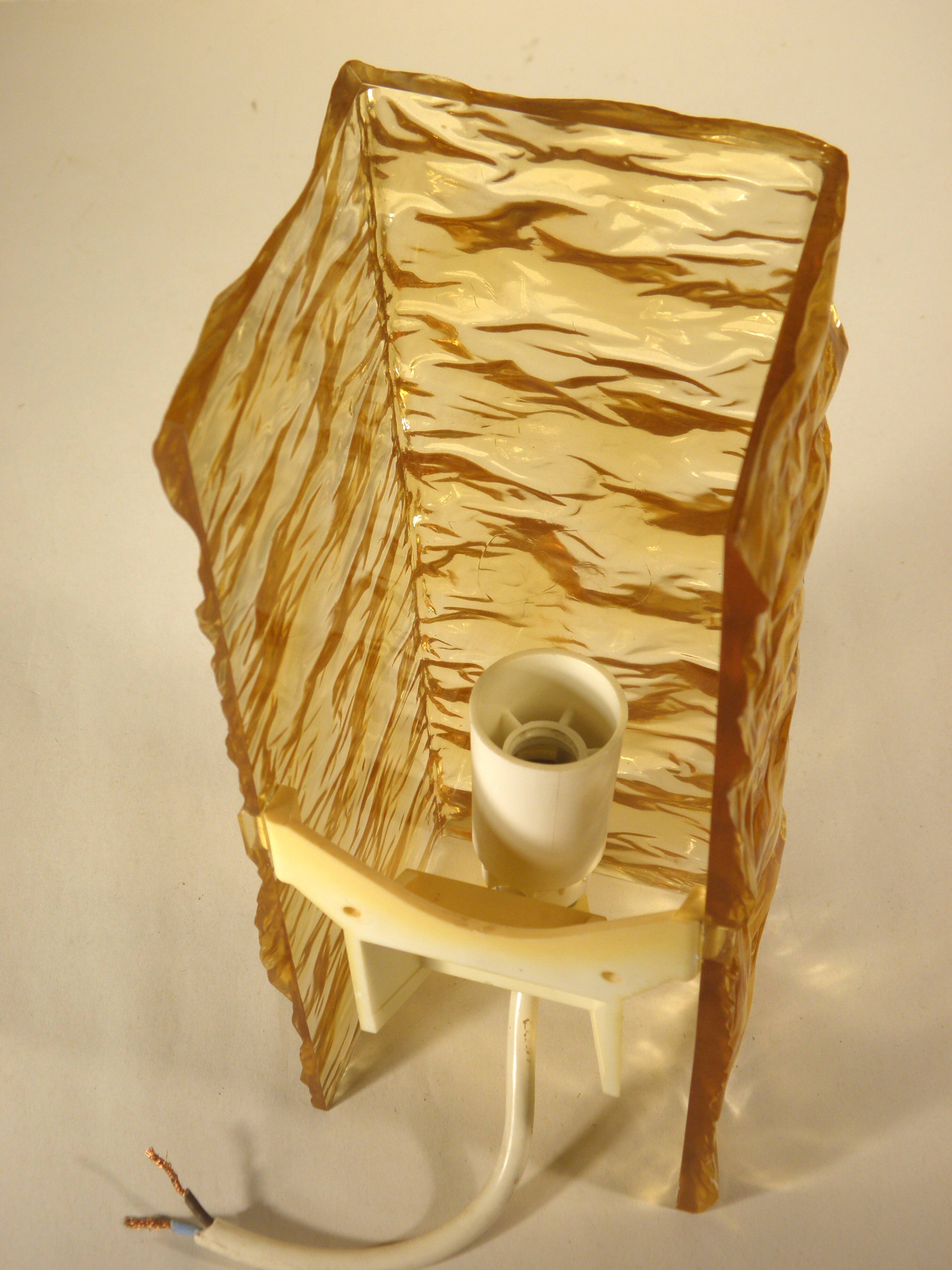 70s resin wall light