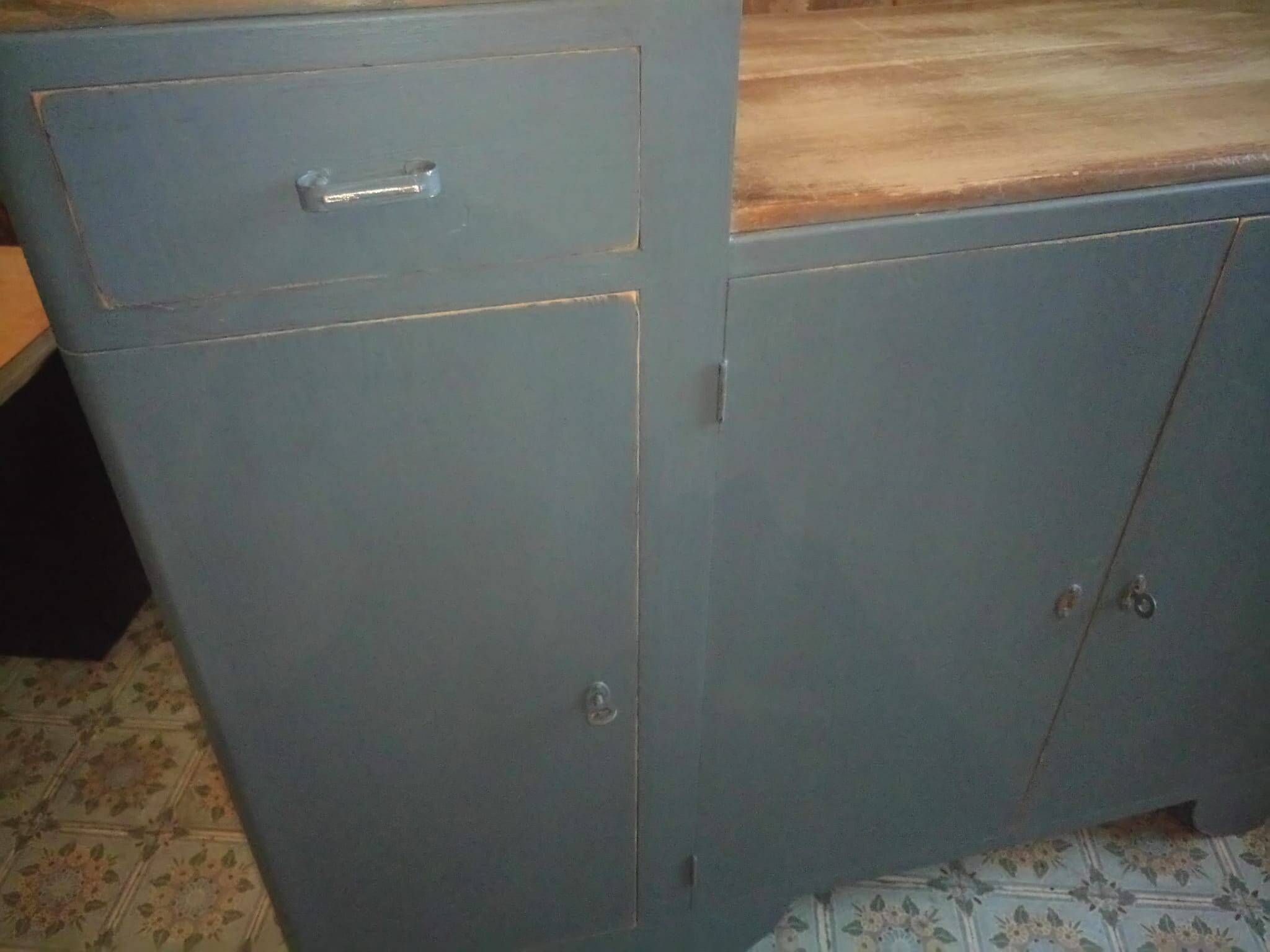 Ancienne armoire vintage art deco placard meuble dresse buffet dressoir