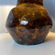 Mid-century ceramic lamp with wicker cap