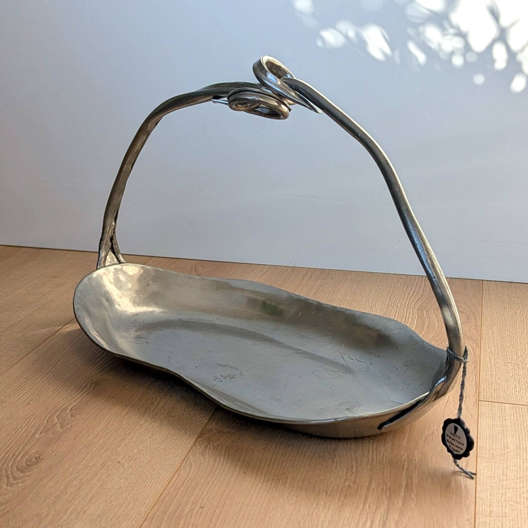 ​Basket  ​in Pewter ​Signed ​Jean Goardère - Arts and crafts