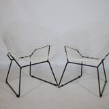 Diamond Chair by Harry Bertoia for Knoll, Set of 2, 1950s/60s Wire Lounge Chair