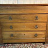 Louis Philippe chest of drawers in blond walnut
