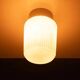 Space-age ribbed glass ceiling lamp, minimalist glass lamp.