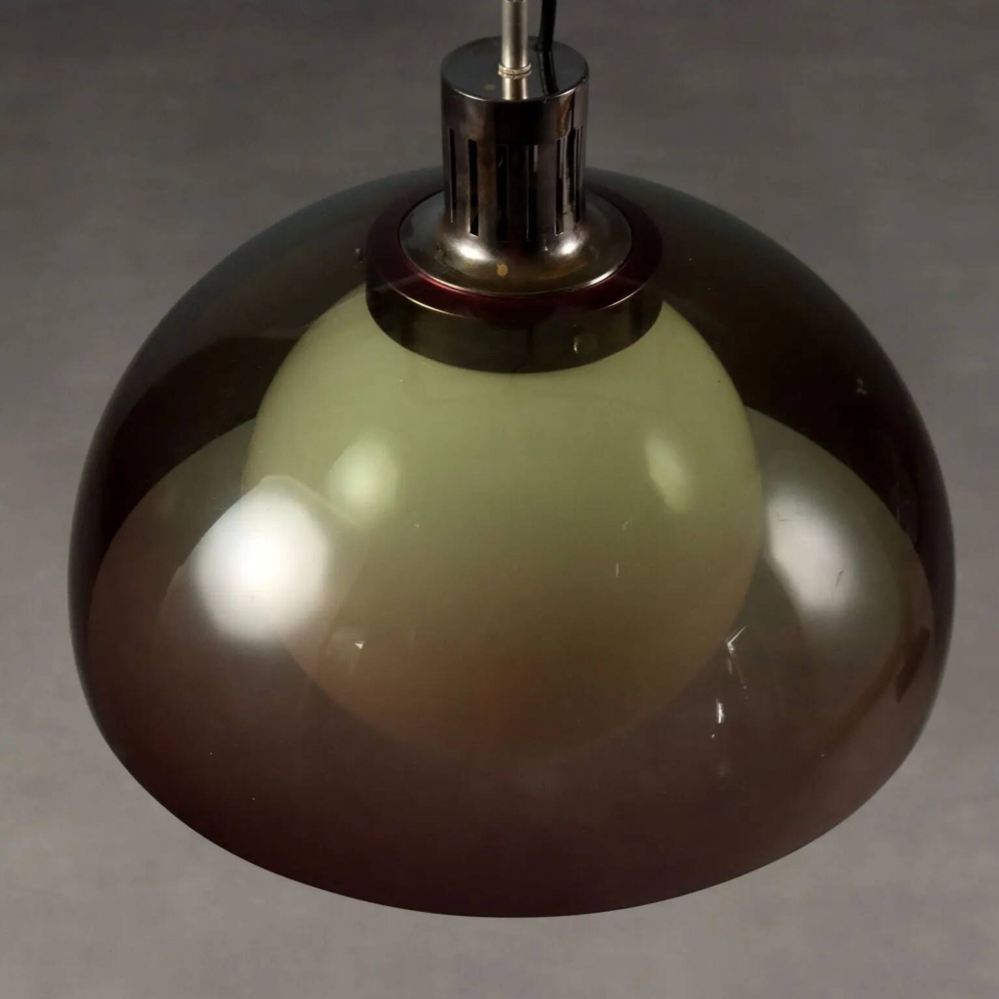 Vintage glass and methacrylate pendant, Italy, 1960s