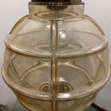 Vintage Bronze Glass Light Pendant 1960’s