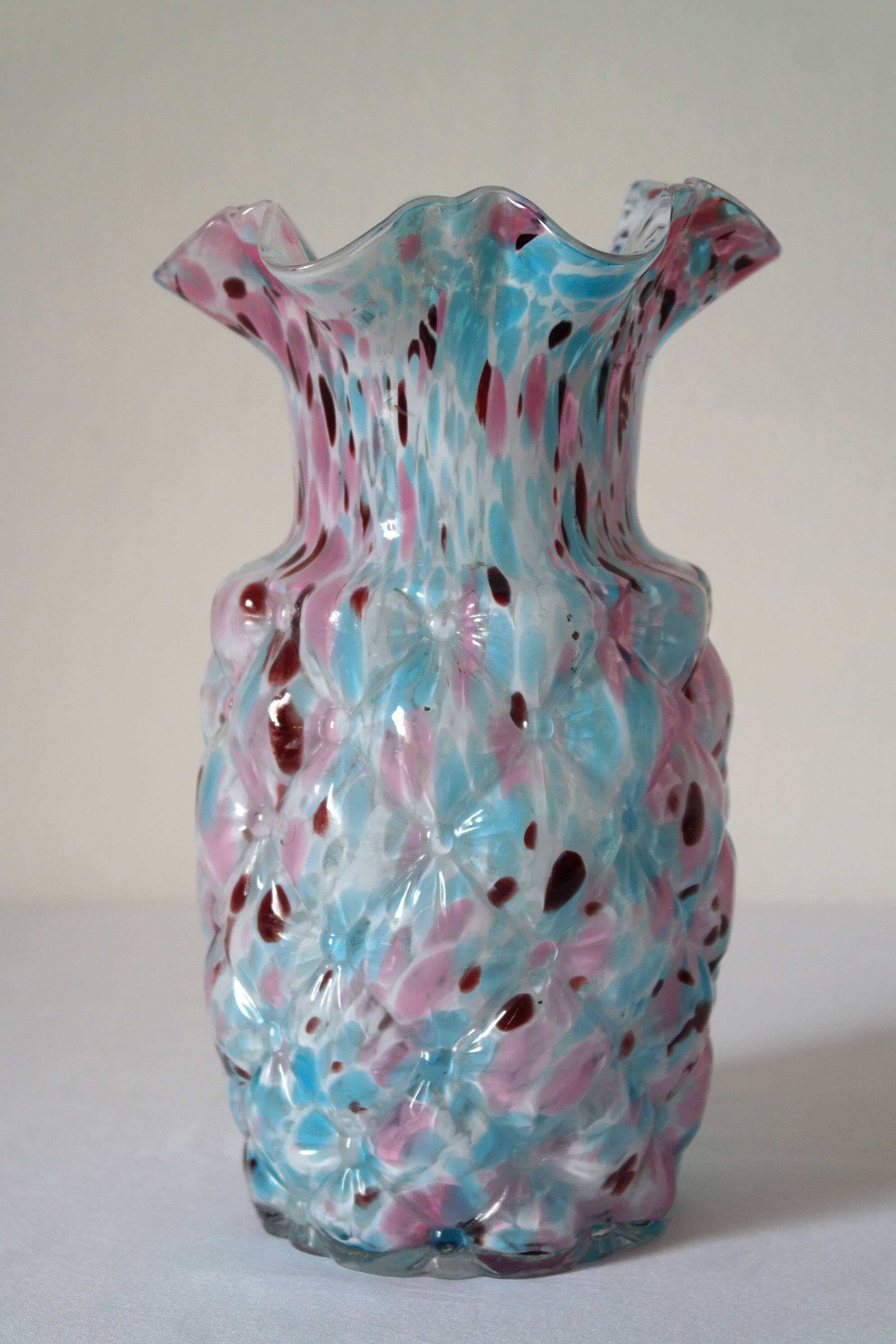 Blue Clichy glasswork vase