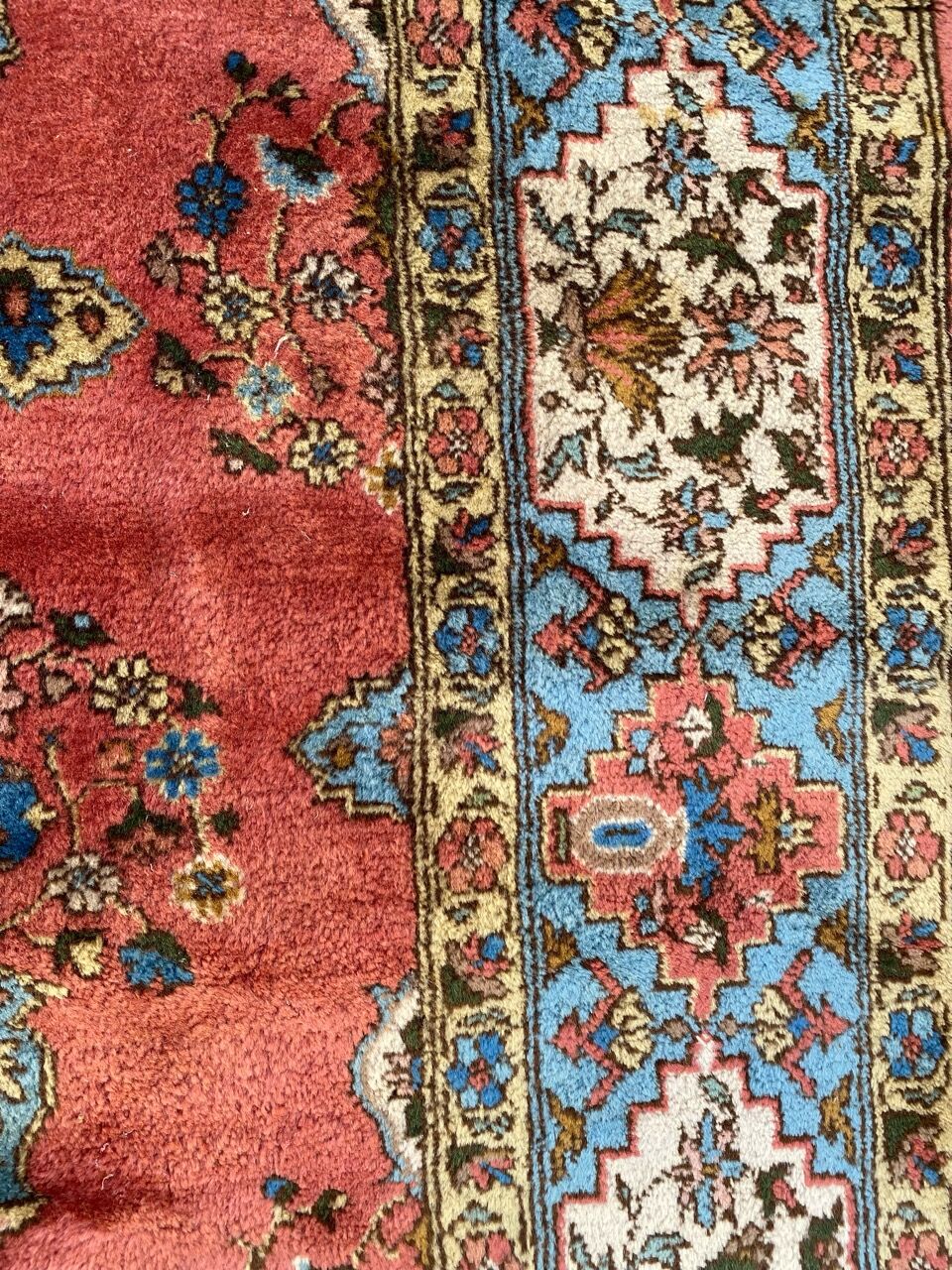 Large handmade vintage carpet Transylvania 198x298 cm