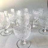 Verres Baccarat gravés à l'acide
