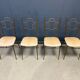 Mid-century Italian brass dining chairs, 1950s