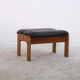 Mid-Century Leather Ottoman, 1970s