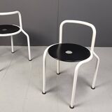 Chaises de salle à manger postmodernes de Pietro Arosio pour Airon, 1980