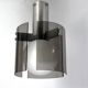 Veca, Italian vintage glass and chrome chandelier
