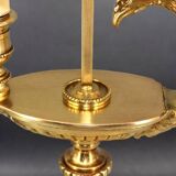 Bronze Gilt Bouillotte Lamp in Directoire Style "Lucien Gau"