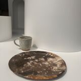 Dish in petrified wood