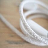 Grey ceramic lamp & opaline