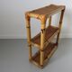 Rattan canning shelf, bamboo 60s 70s