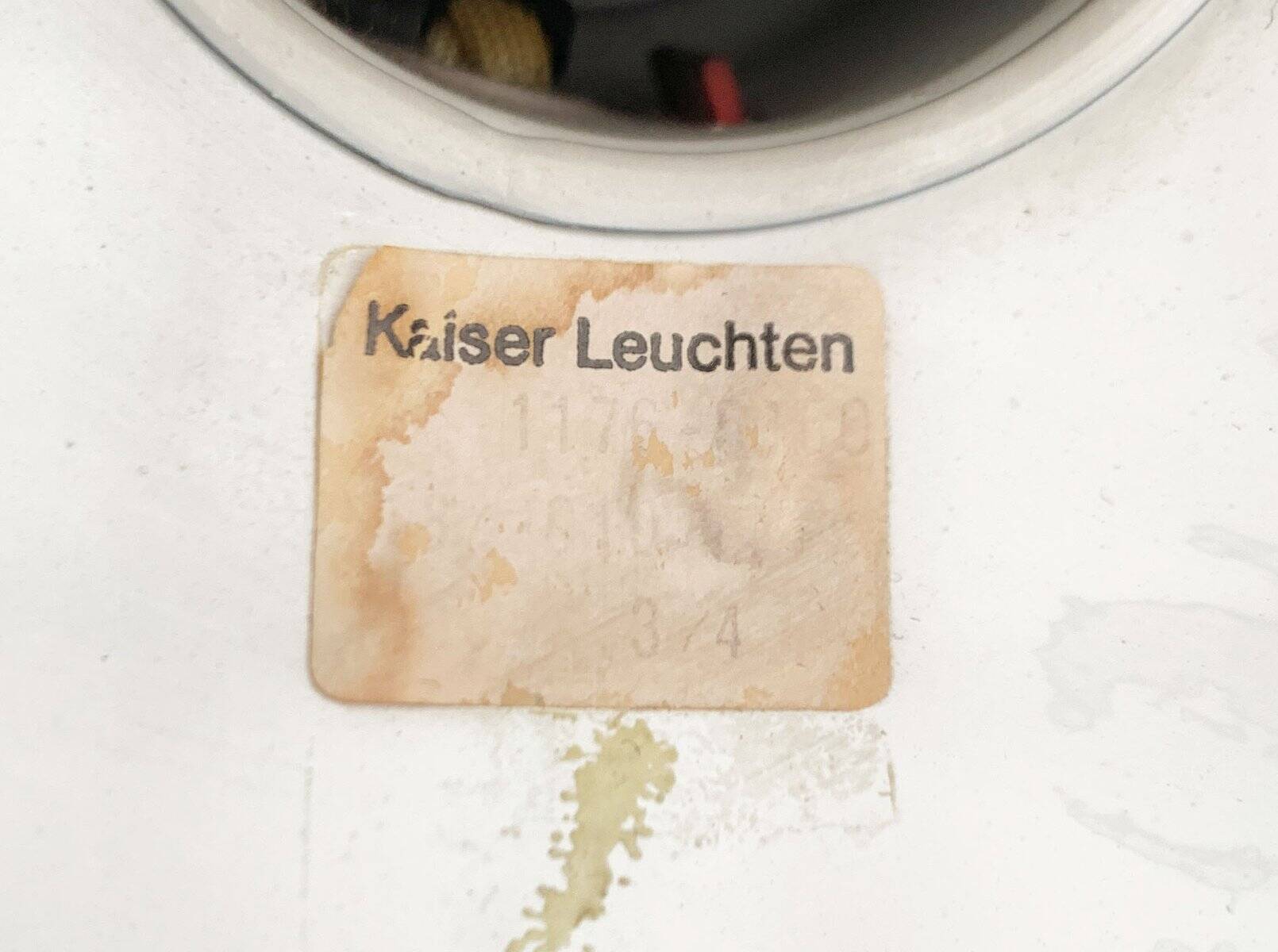 Red German table lamp mid-century 6556 by Christian Dell for Kaiser Idell, 1960s