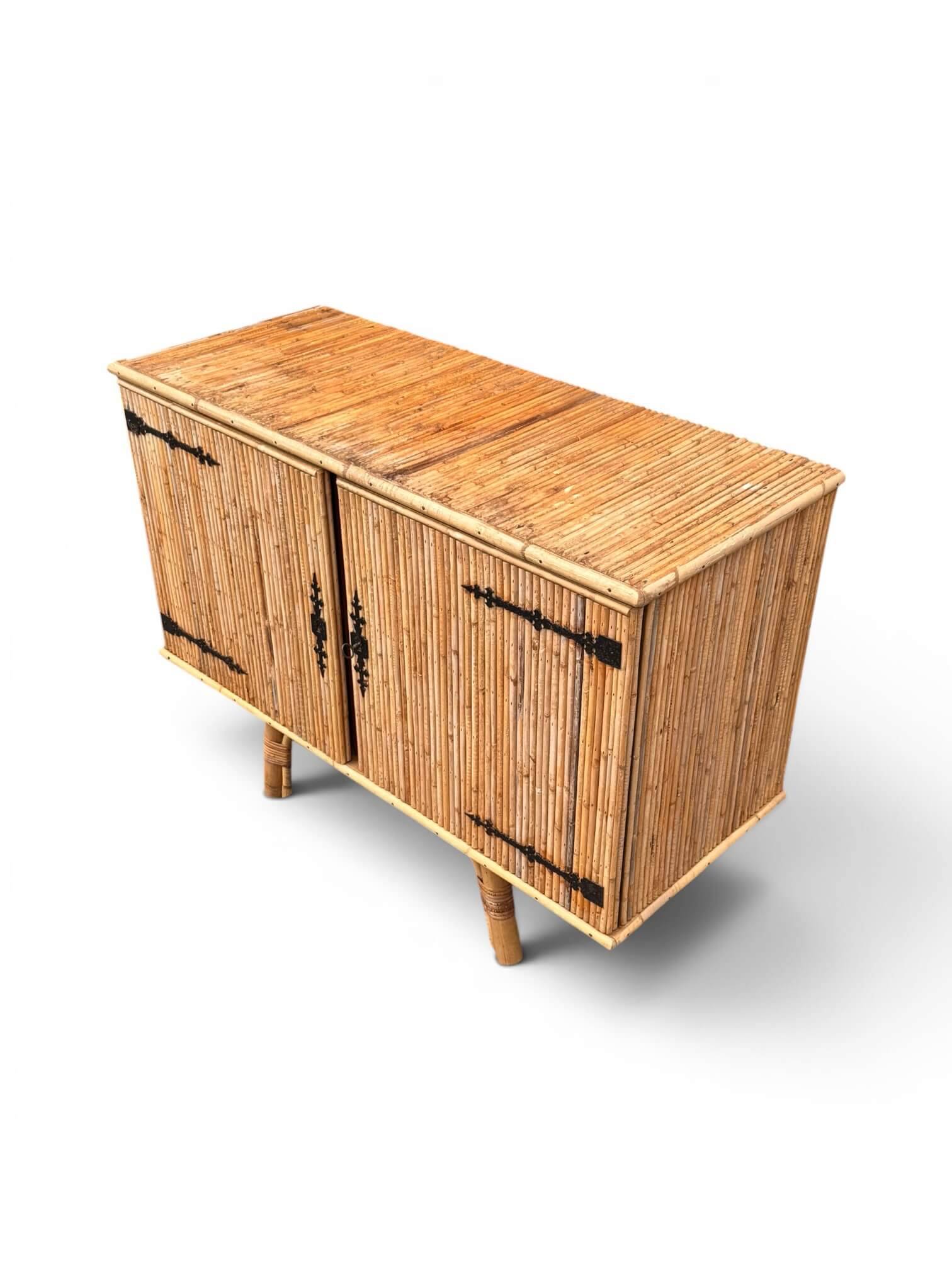 Bamboo and rattan buffet Audoux Minet