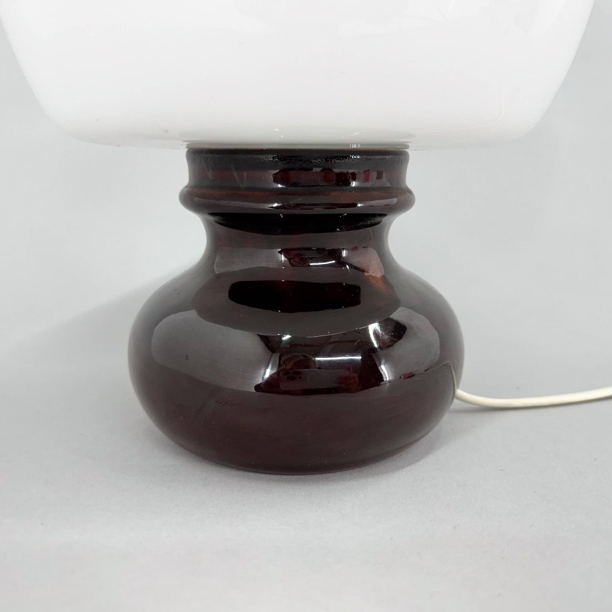 Lampe de table vintage en verre et céramique, 1960