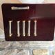 Lot of 12 crystal and gold metal knive holders