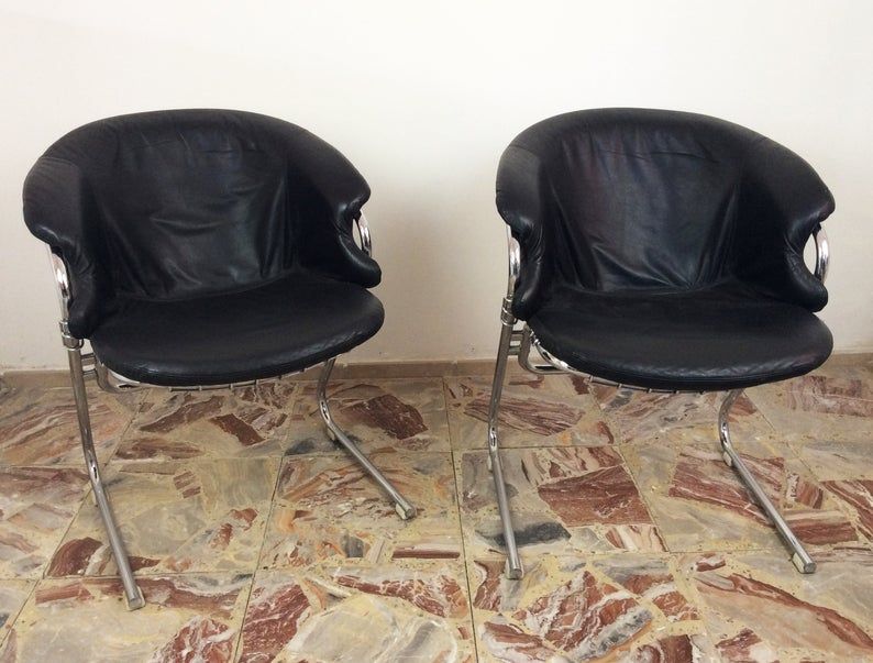 Ensemble de 2 chaises de Gastone Rinaldi 'Flynn' 1970's