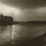 Josef SUDEK, The Lab River at Dusk. Vintage silver print. 1955