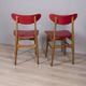 Pair of vintage 1960s chairs in wood and leather, italian design