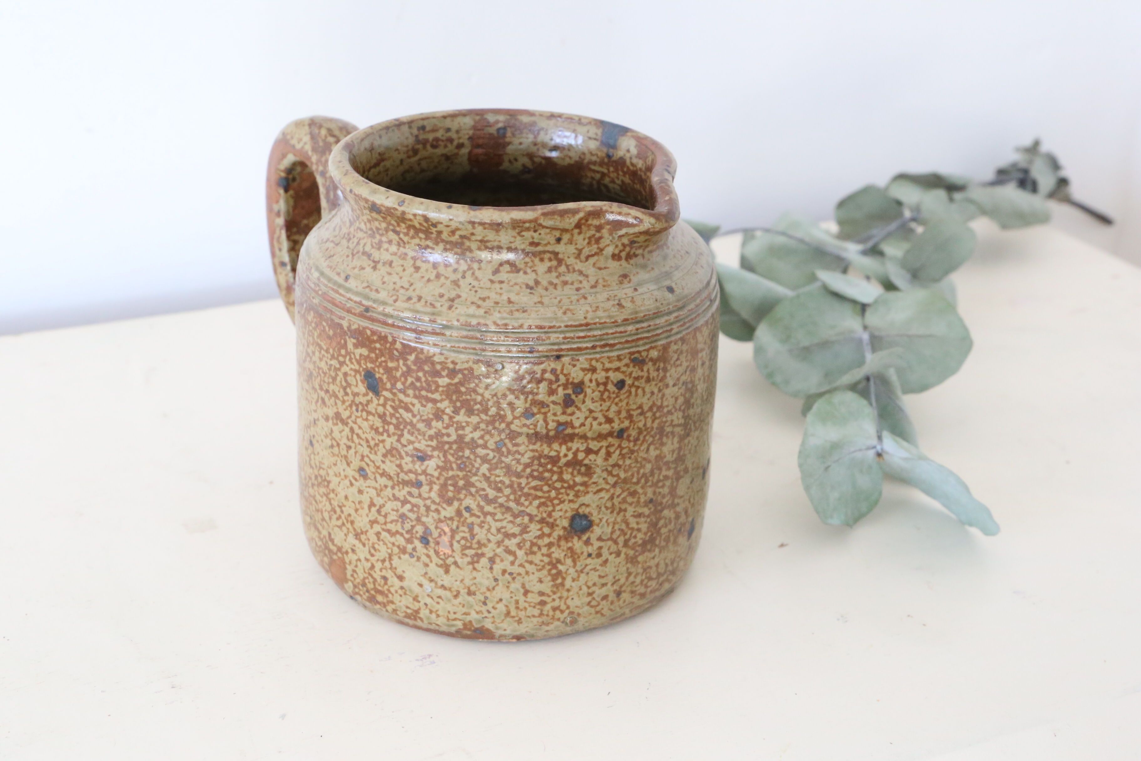 Pyrite sandstone jug, vintage