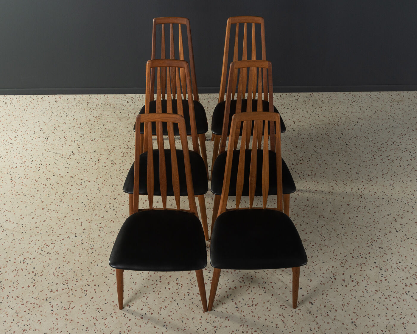 6 Eva dining chairs, Niels Koefoed