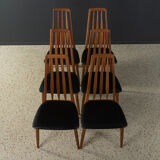 6 Eva dining chairs, Niels Koefoed