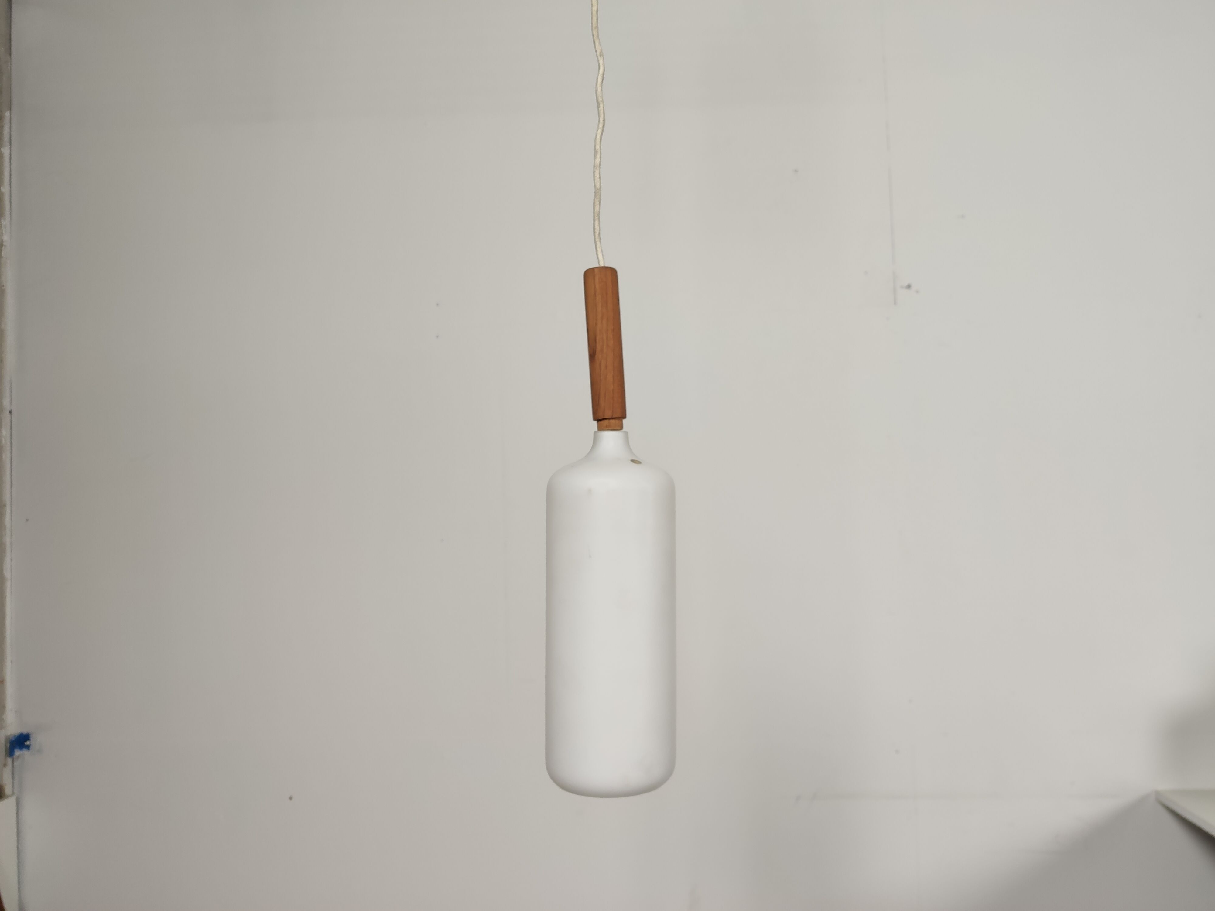 Scandinavian hanging teak and opaline Sweden 1960s