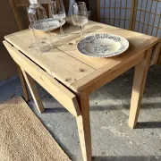 Folding wooden table