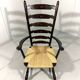 Rustic brutalist high ladder back arm chair 1960’s
