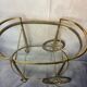 Dessert trolley rolling 1970 golden brass