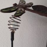 Mirror of shape with flower and dragonfly patterns