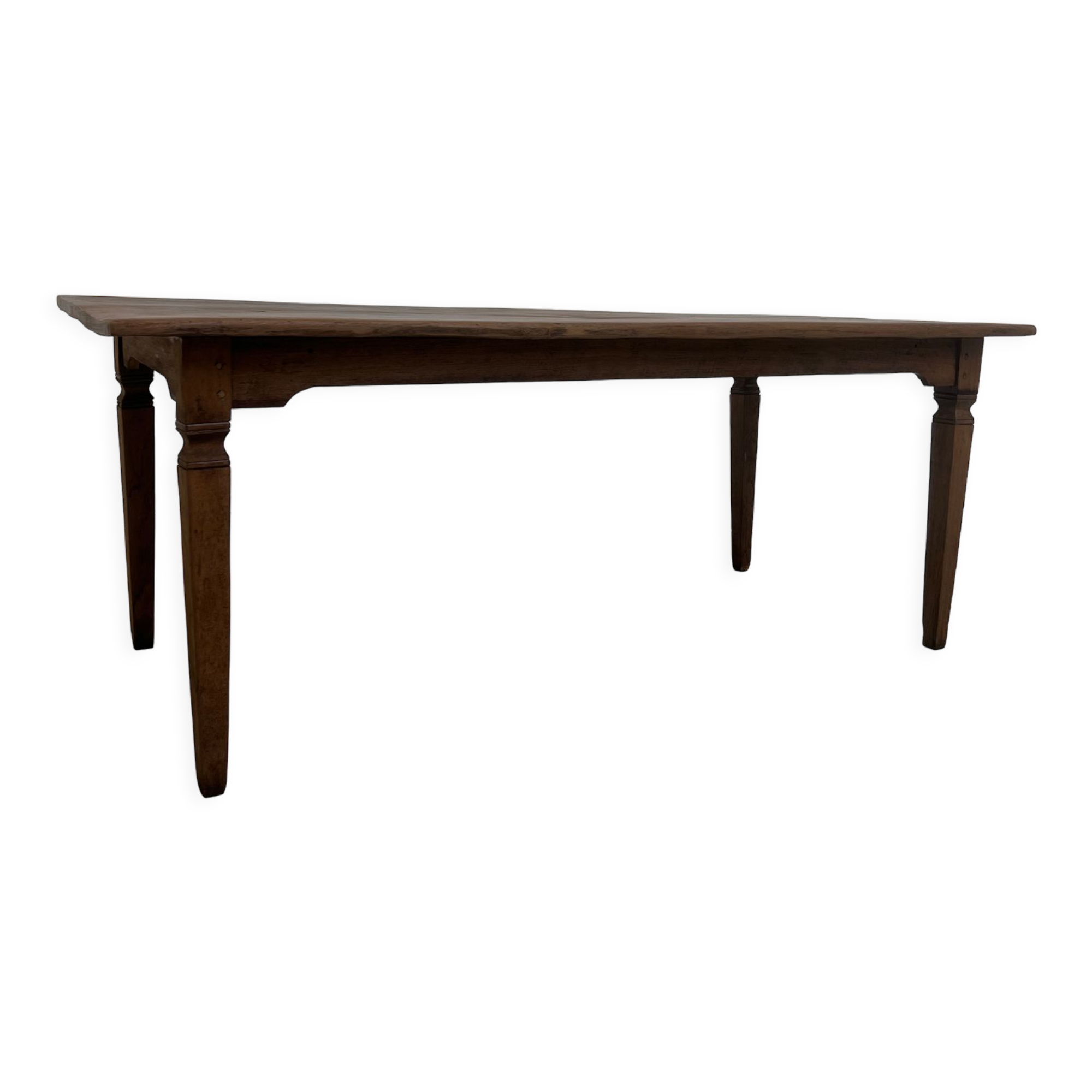 Teak dining table with spindle legs, 50s