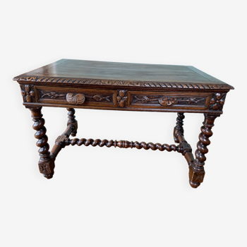 Desk Louis XIII High Period-style table carved