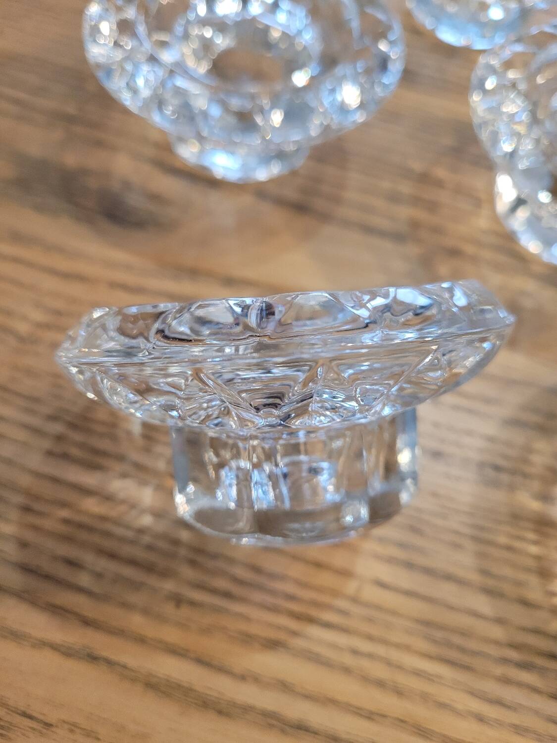 Set of 10 arc crystal candle holders