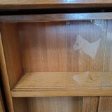 Vintage retractable swivel bar cabinet from the 1950s