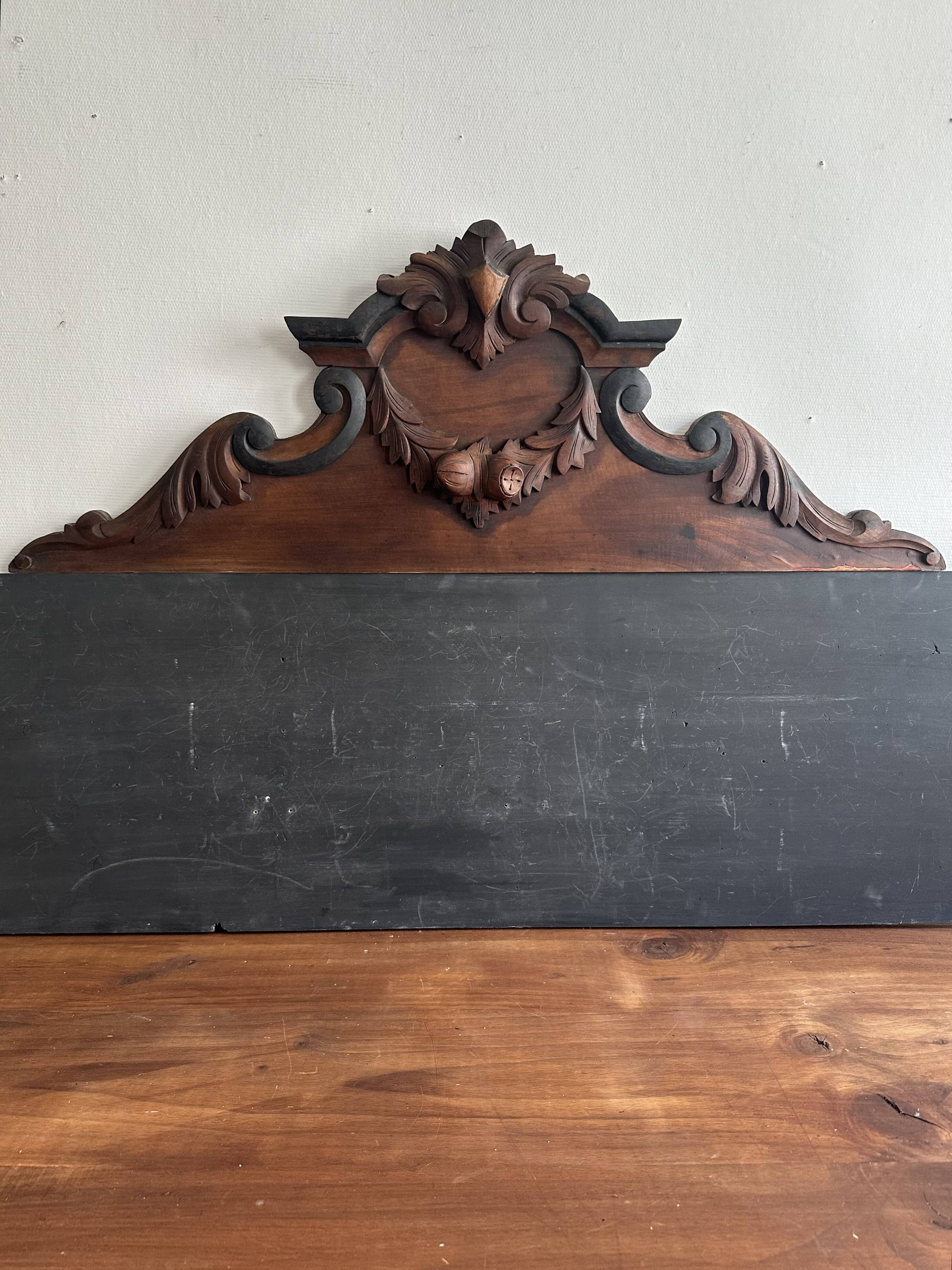 Large ancient carved wooden pediment, early 20th century