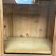 Parisian bonnetière cabinet, stripped display in solid oak from the 1930s.