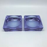 Pair of crystal ashtray