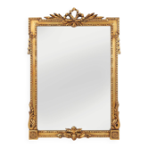 Miroir mural en bois sculpté doré baroque, Belgique années 1950